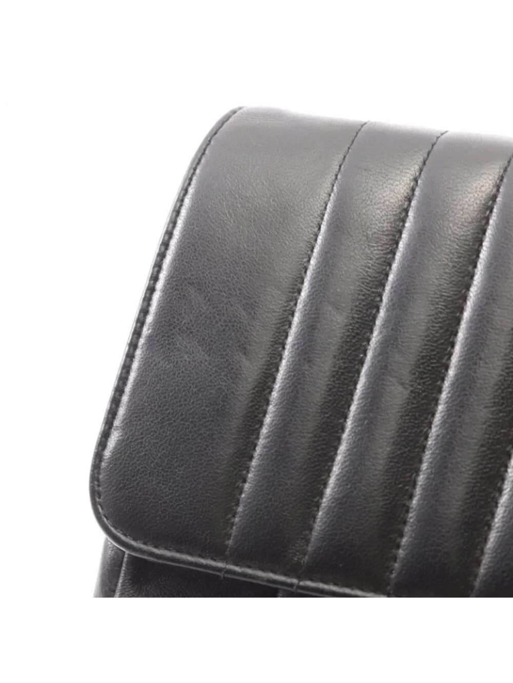 Chanel Shoulder Bag Mademoiselle Black Lambskin Chain